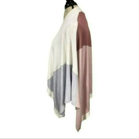 Lululemon Hatha Open Front Shawl Wrap Colorblock Barbiecore Pink and Blue, New - Picture 4 of 7